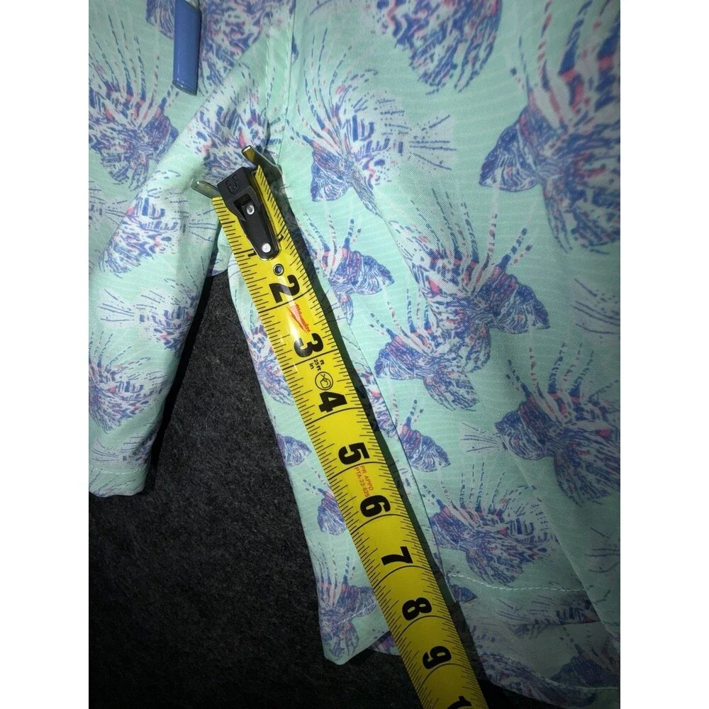 Peter Millar Seaside Collection Swim Trunks Men's M Lionfish Print Mint Green
